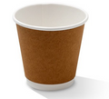 Kraft Double Wall Coffee Cups – 8oz Squat & 12oz