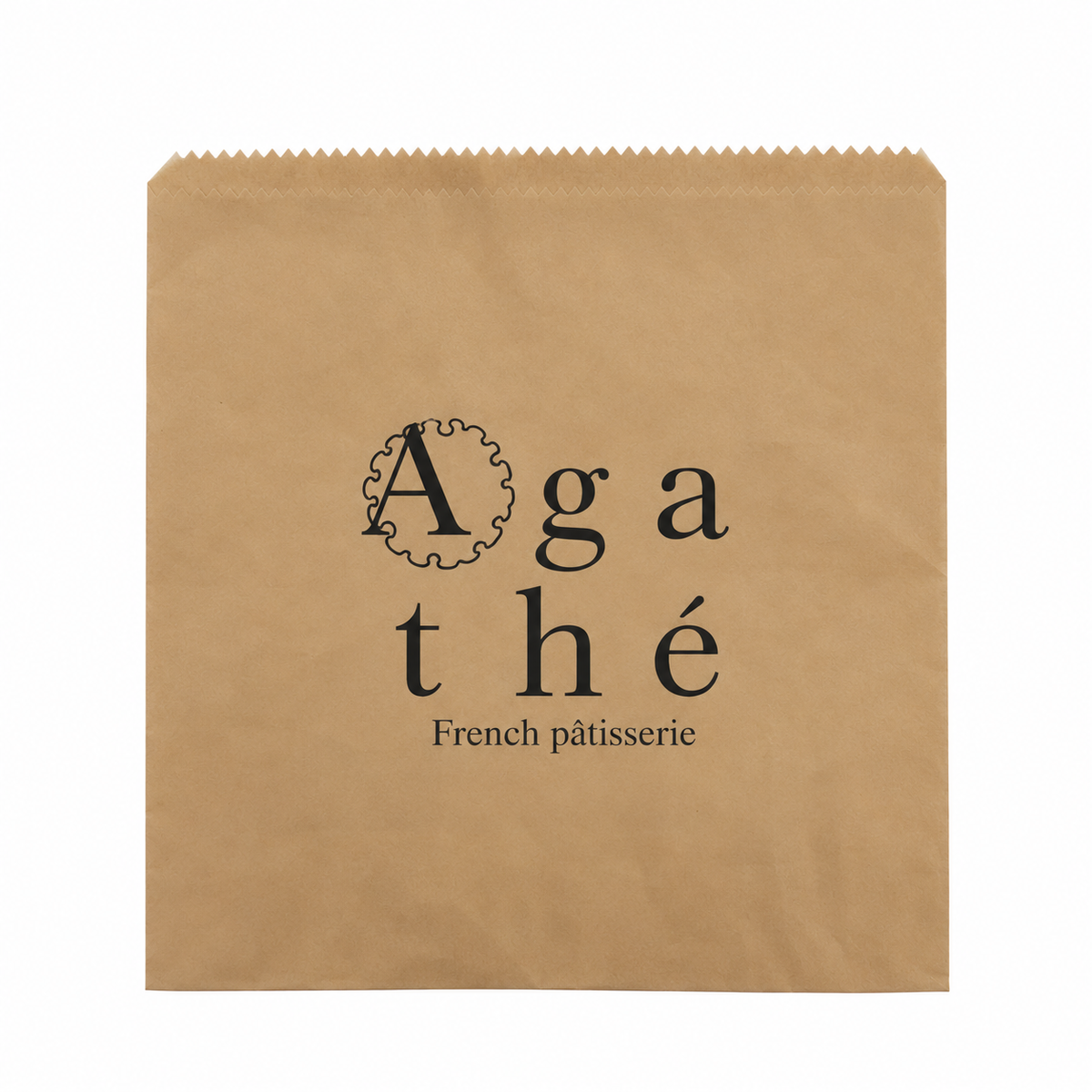 AGATHE CUSTOM PRINT - 2 Square Brown Paper Bags