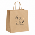 AGATHE CUSTOM PRINT - Brown Kraft Bag with Twisted Paper Handle (320x350x230)