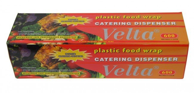 Velta Cling Wrap – 600m Rolls – 33cm × 600m, Single Dispenser Box